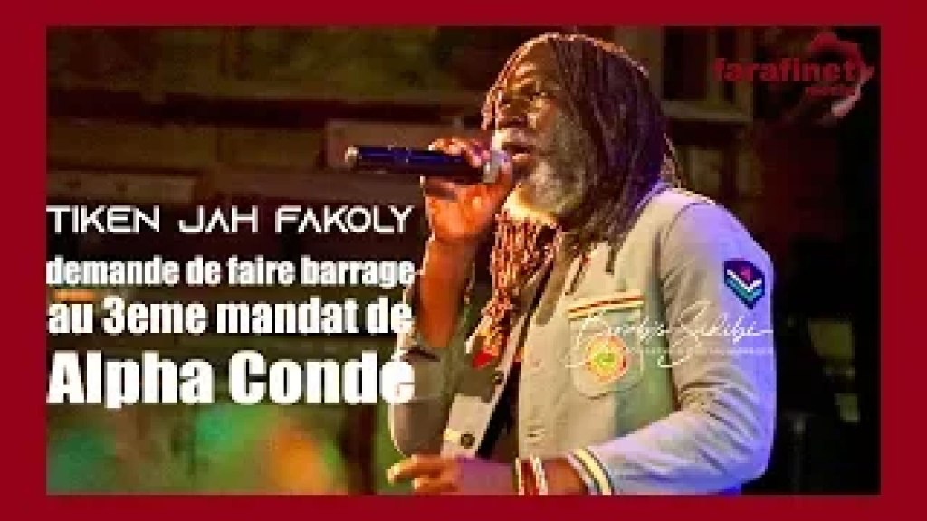 Tiken Jah Fakoly demande aux africains de l´ouest de faire barrage au 3eme mandat de ALPHA CONDE